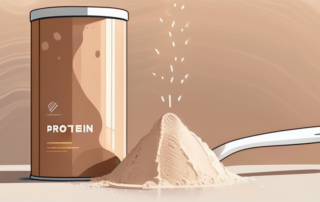 A scoop of protein powder