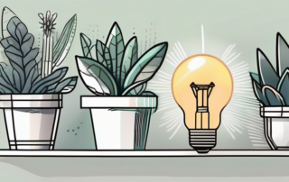 Several different types of led lamps shining light onto a variety of thriving plants