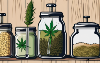 Various stages of hemp fermentation process