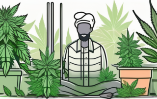 A male cannabis plant