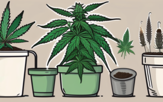 Various stages of cannabis plant growth