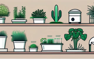 Various smart gardening products like a smart irrigation system