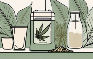 A blender filled with hemp seeds and water