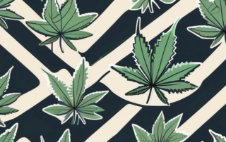 A cannabis plant with a focus on the cbn molecule structure