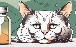 A calm cat resting comfortably