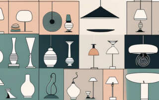 A collection of various iconic lamps from the 90s