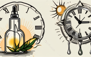 A bottle of hemp oil with a dropper