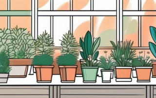 Various types of fertilizers being applied to different types of plants in a well-organized garden setting