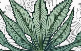 A cannabis plant emphasizing the small