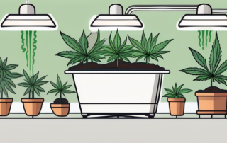 An indoor setup for growing cannabis