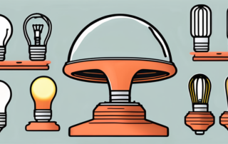 Different stages of assembling an led lamp