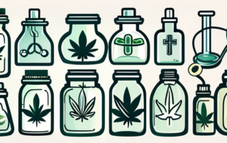 A medical marijuana leaf inside a pharmacy bottle