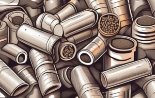 A pile of wood pellets