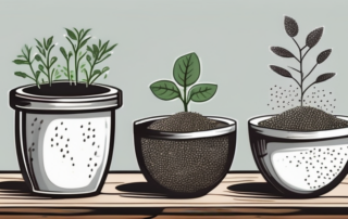 A variety of chia seeds in different bowls