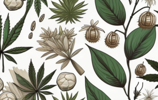 Various hemp products such as fabric