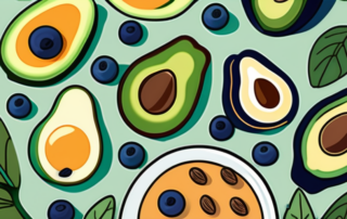 Various superfoods like avocados