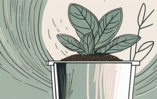 An over-fertilized plant in a pot