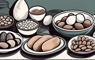 Various food items rich in selenium such as brazil nuts