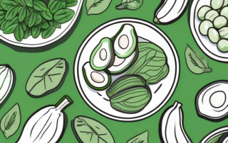 Various vegan foods like spinach