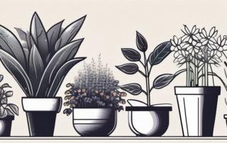 Various types of autoflowering plants thriving and blooming in a garden