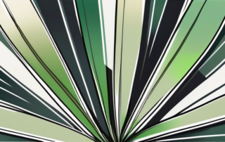 A lush cannabis plant with a california landscape in the background to signify the cali connection