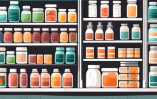 A variety of nutritional products like vitamins