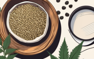 A variety of hemp seeds in a rustic bowl