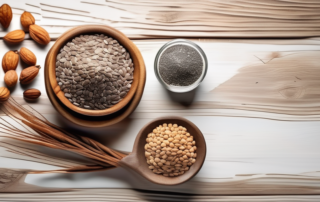 Various healthy foods such as flax seeds