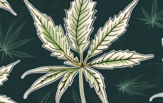 A cannabis plant with a focus on its trichomes
