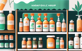 A vibrant online shop with various hhc (hanföl health center) products like oils