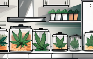 Several different types of dehydrators with cannabis plants inside