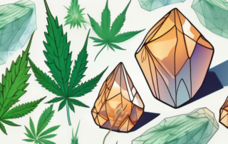 Various cbn (cannabinol) crystals in different shapes and sizes
