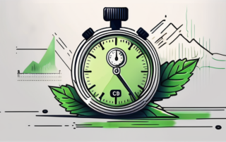 A cbd oil dropper with a stopwatch