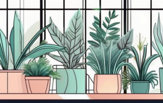 Several led panels casting a soft glow on a variety of thriving plants