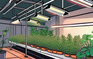 Several led grow lamps of 600 watt