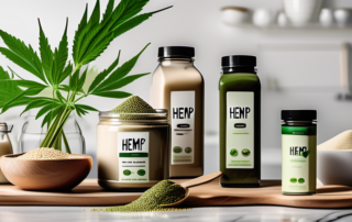 Various hemp-based foods like hemp seeds