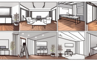 Various stages of constructing a diy led lighting system