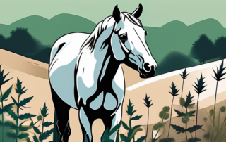 A horse in a pasture