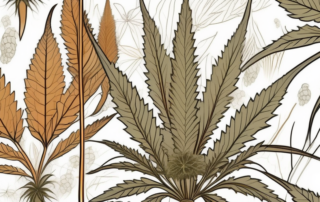 Mature cannabis plants with distinct characteristics indicating readiness for harvest