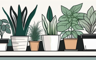 A variety of indoor plants at different stages of growth