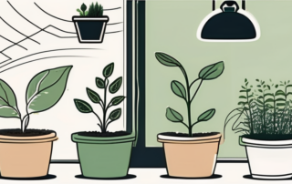 Various stages of seedlings growth in pots