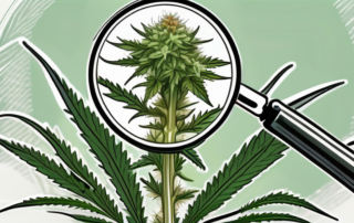 A cannabis plant in its flowering stage