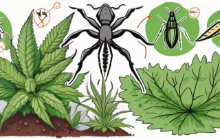Five different common cannabis pests (like spider mites