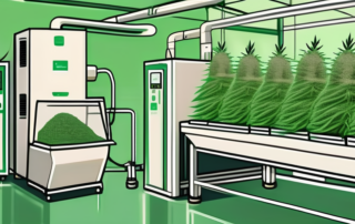 Several automatic machines dispensing various types of hemp seeds