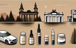 Several different types of cbd joints arranged neatly on a rustic wooden table