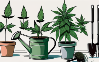 A thriving cannabis plant in full bloom