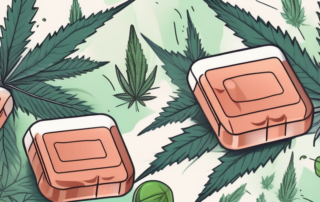 Cbd-infused chewing gums with a subtle aura around them