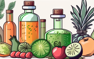 A cbd oil bottle on a scale