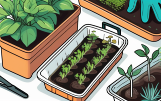 A vibrant flood table garden