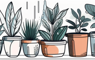 Various indoor plants in pots